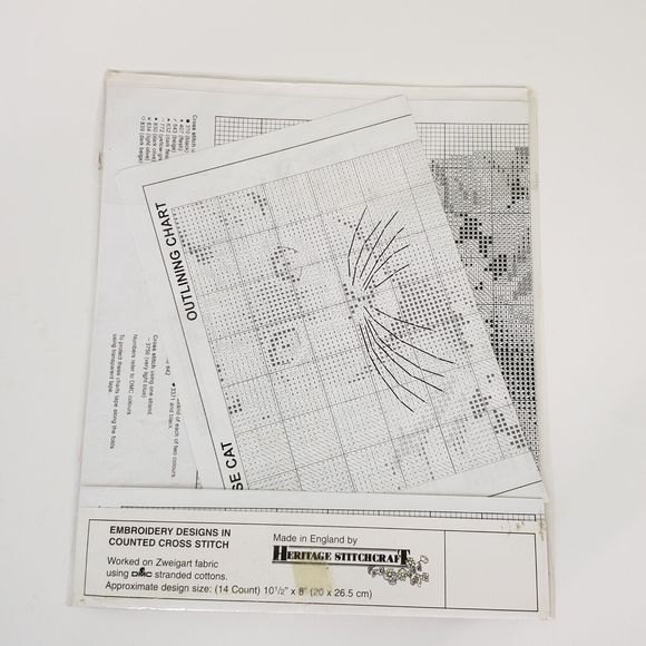 New Sealed John Stubbs Counted Cross Stitch Chart Only Burmese Cat Kitten - Picture 2 of 5